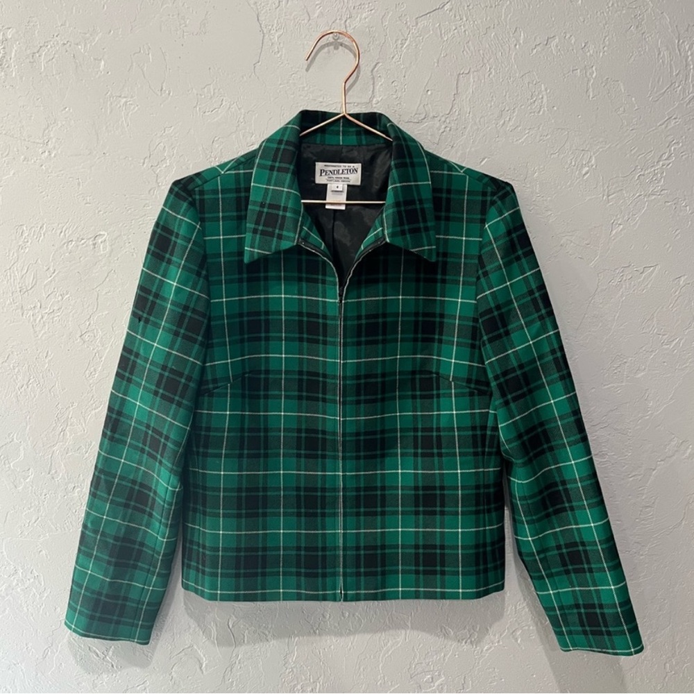 Pendleton Vintage Plaid Blazer Jacket 4